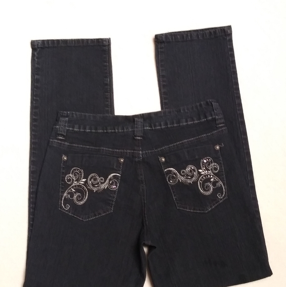 V.S.K. Dark Wash Denim Jeans - Picture 2 of 7